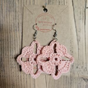 Handmade crochet earrings woven hoops accessories and jewelry.